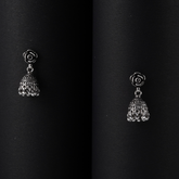 Designer Oxidised Silver Earrings